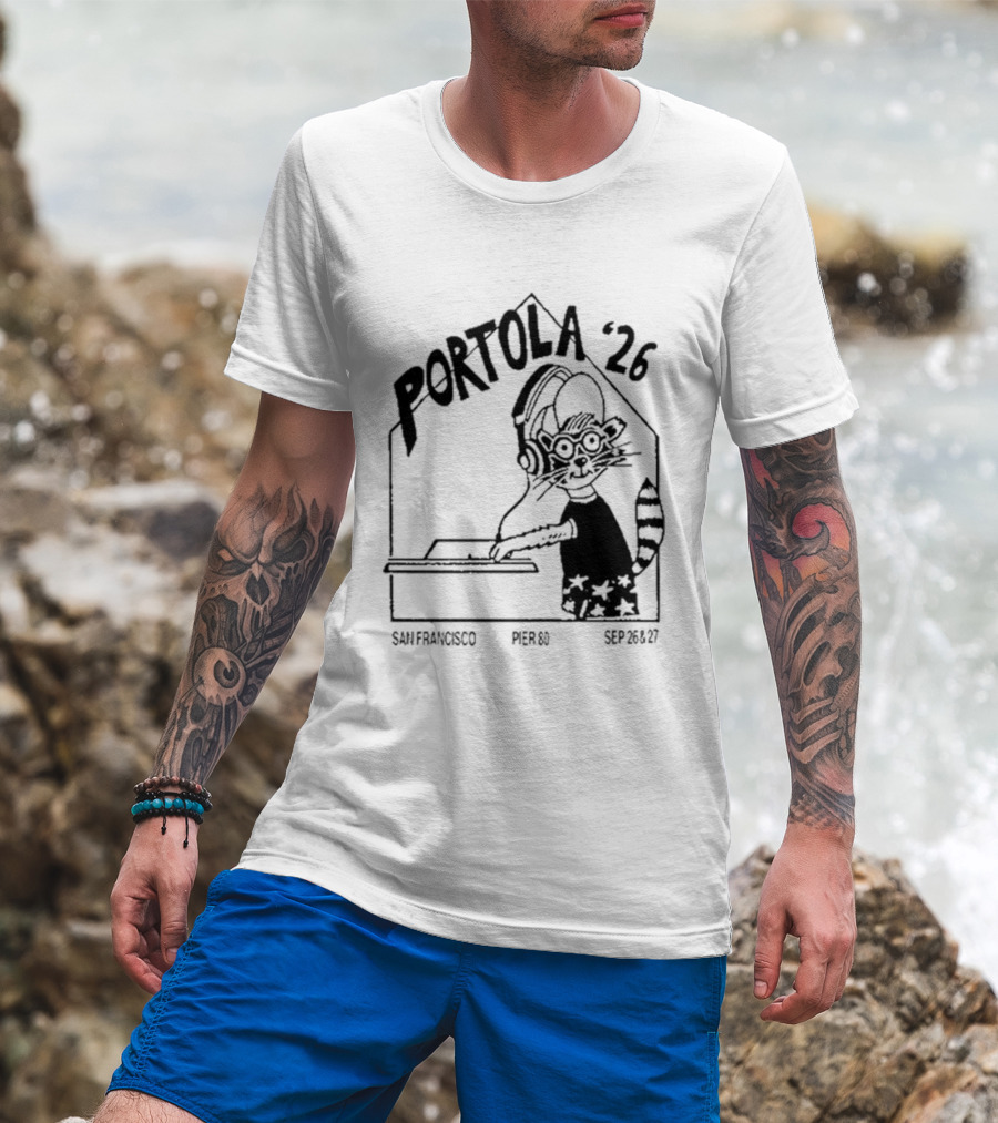 Portola 2026 San Francisco Festival DJ Cat T-Shirt