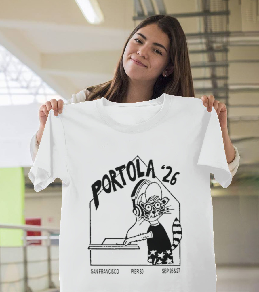 Portola 2026 San Francisco Festival DJ Cat T-Shirt