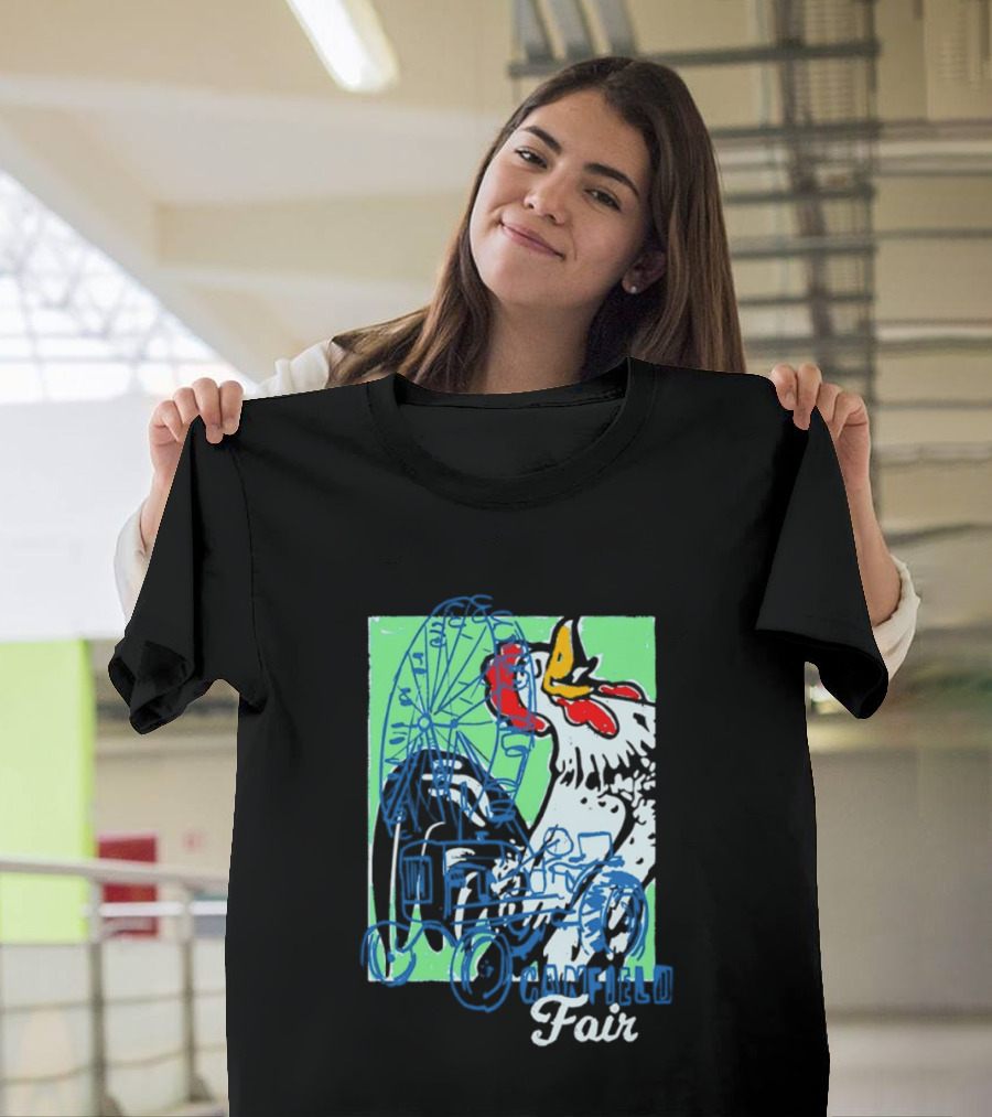 Canfield Fair Rooster Tractor Ferris Wheel Paint T-Shirt