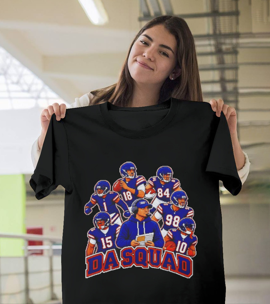 Da Squad Chicago Bear 8bit Game Quarterbacks And Coach Pixel T-Shirt