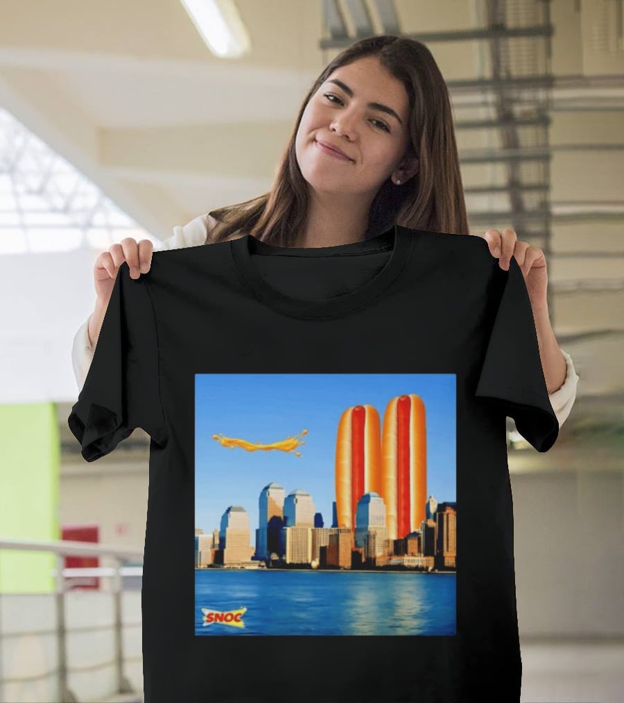 Snoc Hot Dog Twin Towers New York City 911 Event T-Shirt
