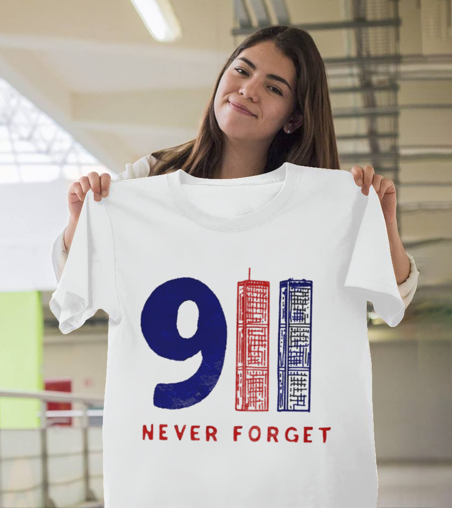 9/11 Never Forget Twin Towers American Patriotism T-Shirt