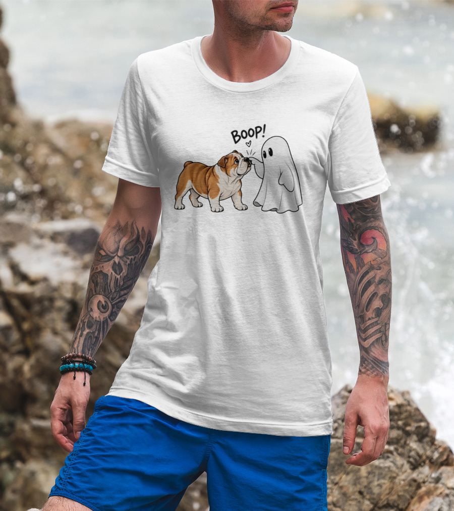 Bulldog Boop Ghost Halloween T-Shirt