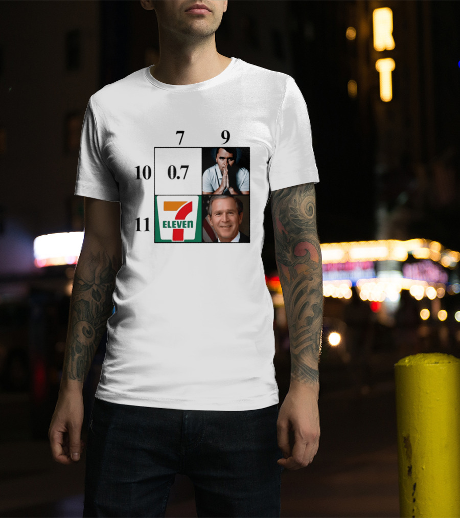 7 Eleven 07 George W. Bush Charlie Kirk Punnett Square 9 10 11 T-Shirt
