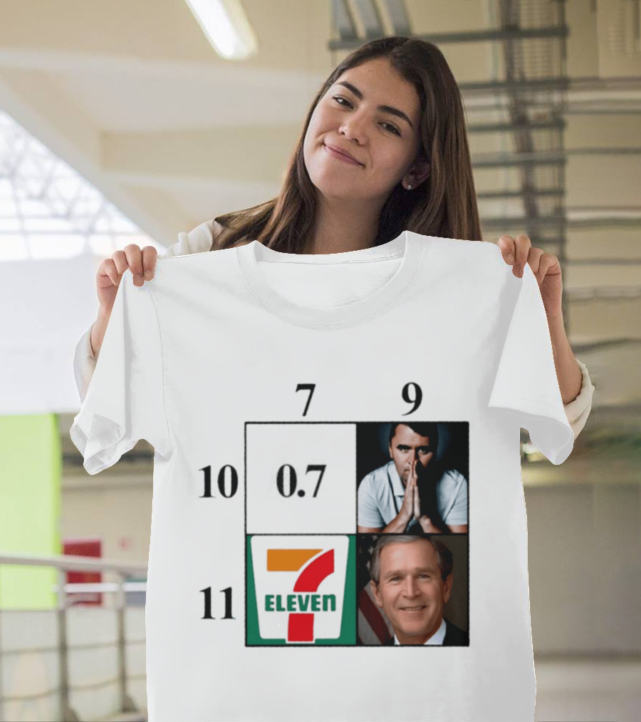 7 Eleven 07 George W. Bush Charlie Kirk Punnett Square 9 10 11 T-Shirt