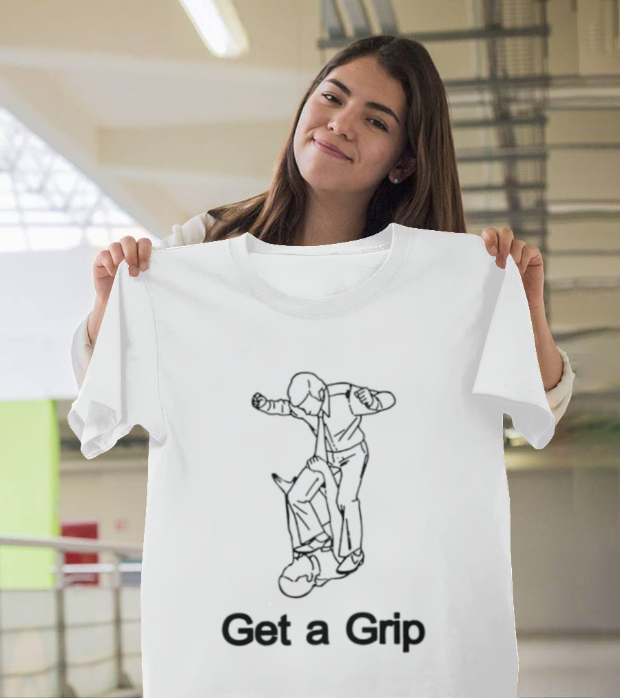 Get A Grip Wrestling Grappling Move Sketch T-Shirt