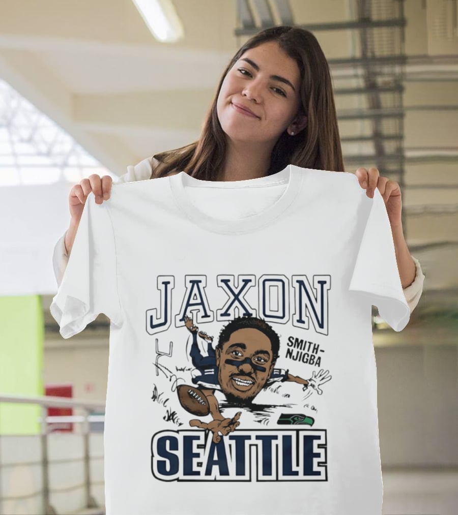 Jaxon Smith Njigba Seattle Seahawks Caricature T-Shirt