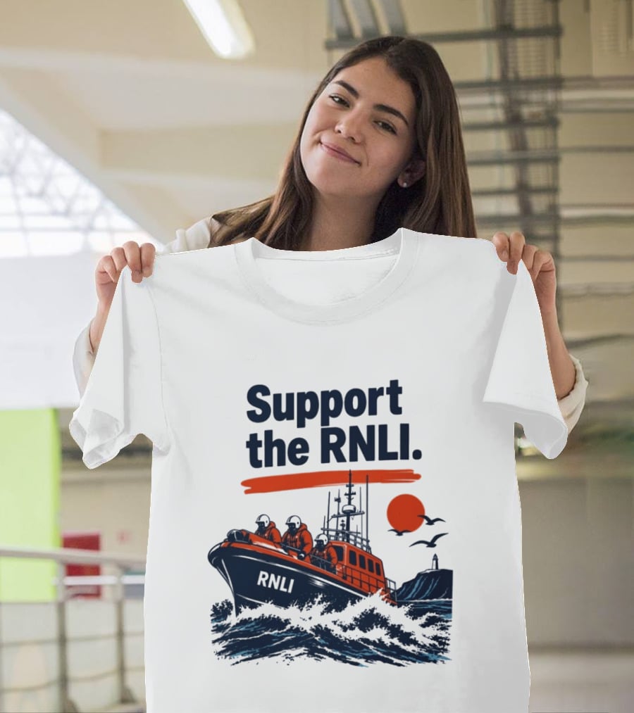 Support The RNLI Lifeboat Rescue At Sea T-Shirt
