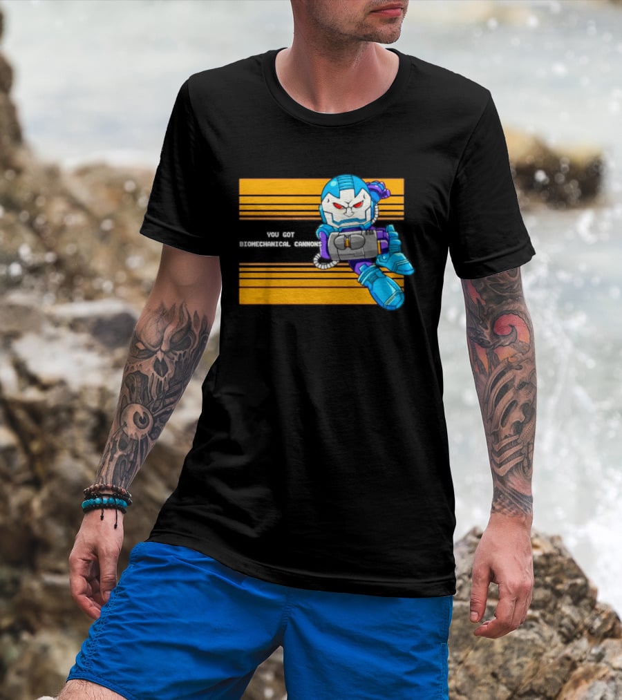 Apocalypse Marvel Cartoon Biomechanical Cannons T-Shirt