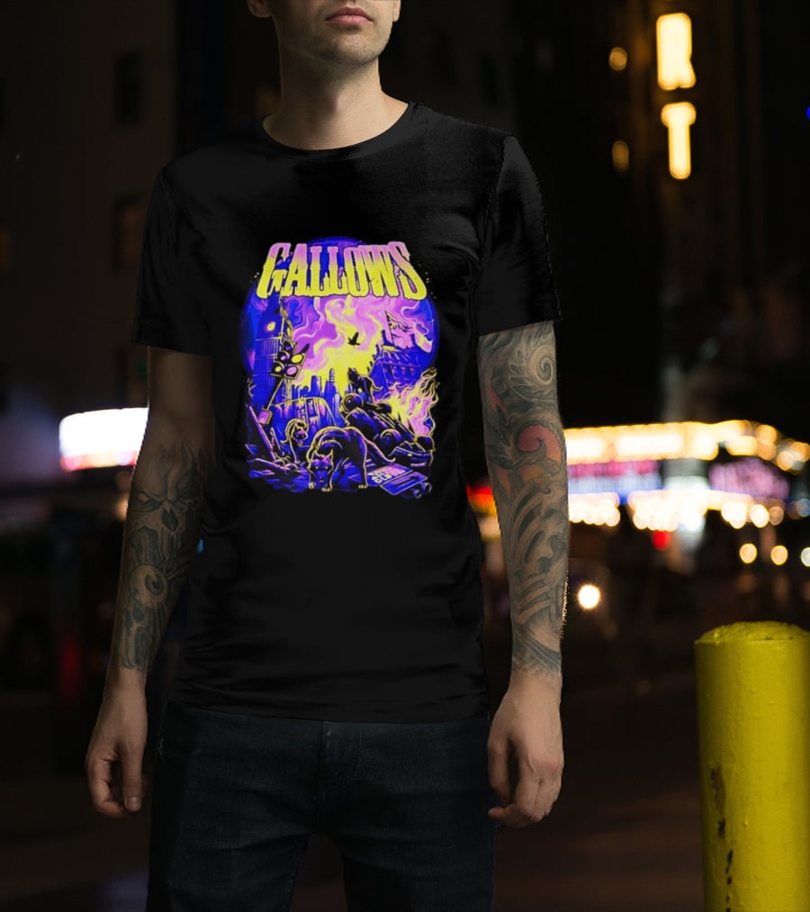 Gallows London Big Ben Wolf Apocalypse Urban Chaos Scene T-Shirt