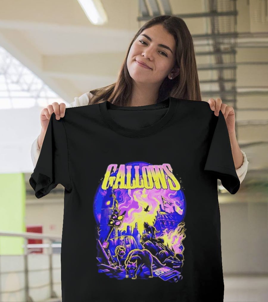Gallows London Big Ben Wolf Apocalypse Urban Chaos Scene T-Shirt