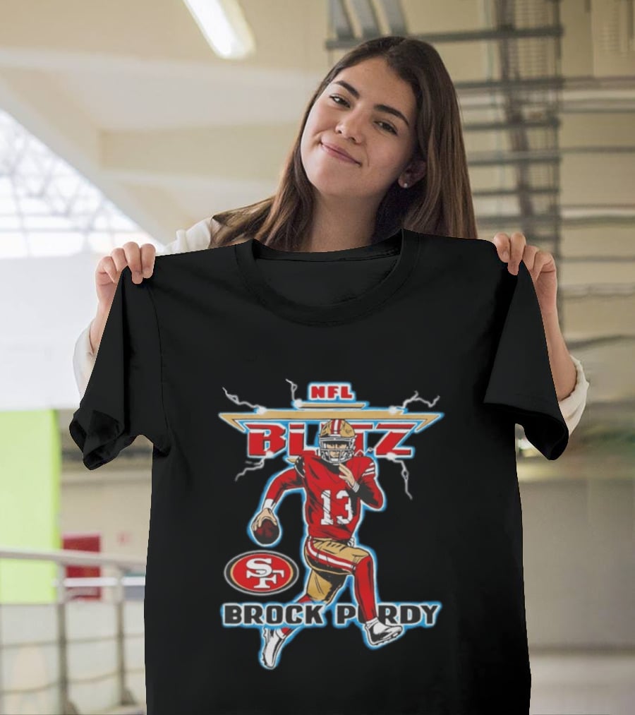 Brock Purdy NFL Blitz San Francisco 49ers SF Logo 13 T-Shirt