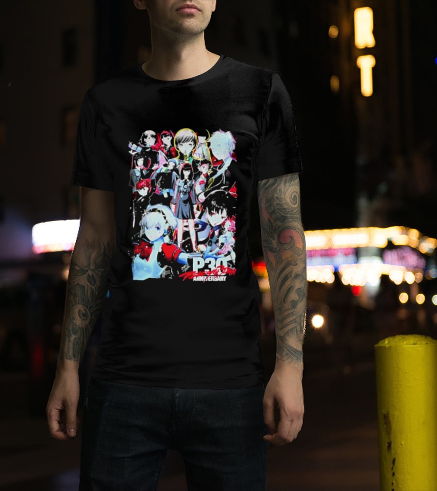 Chillweeb Persona 30th Anniversary Anime Characters P3 25th Anniversary Edition T-Shirt