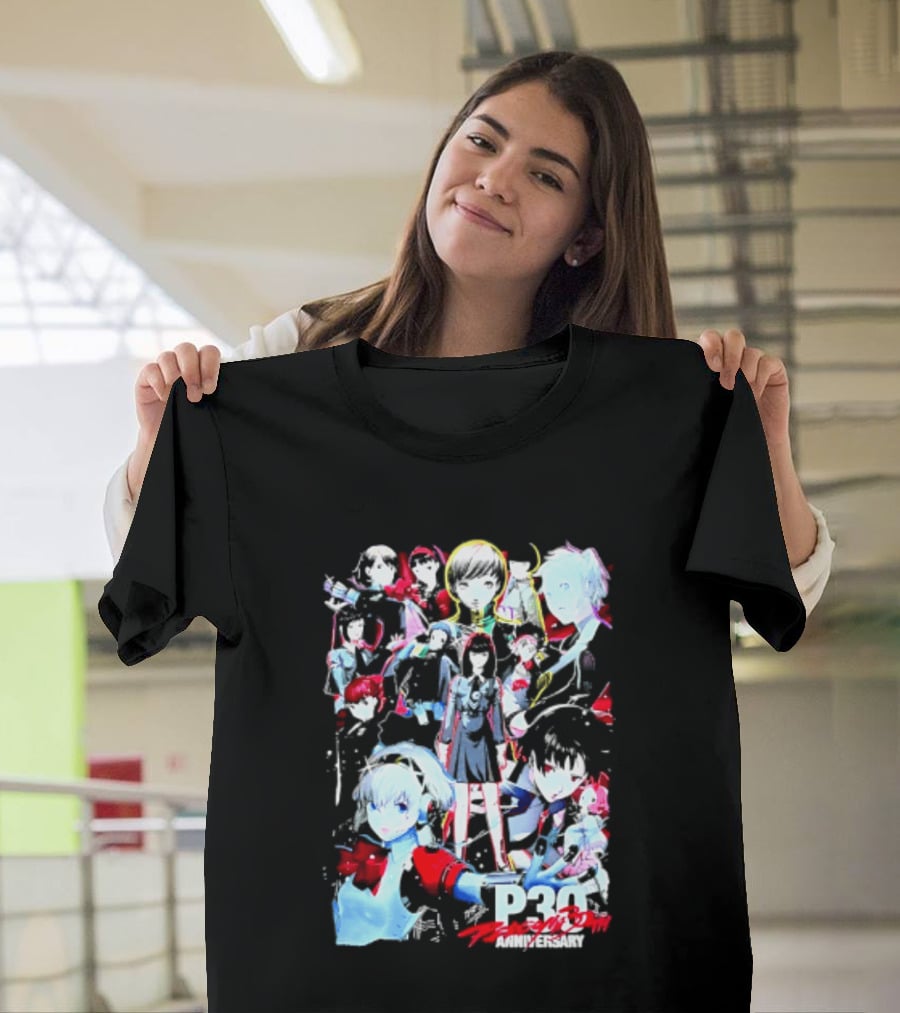 Chillweeb Persona 30th Anniversary Anime Characters P3 25th Anniversary Edition T-Shirt