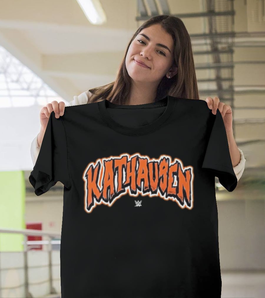 Karl Anthony Towns WWE KATHausen Wordmark Halloween Font T-Shirt