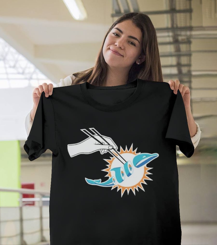 Maxx Crosby Sushi Chopsticks Miami Football Fusion T-Shirt