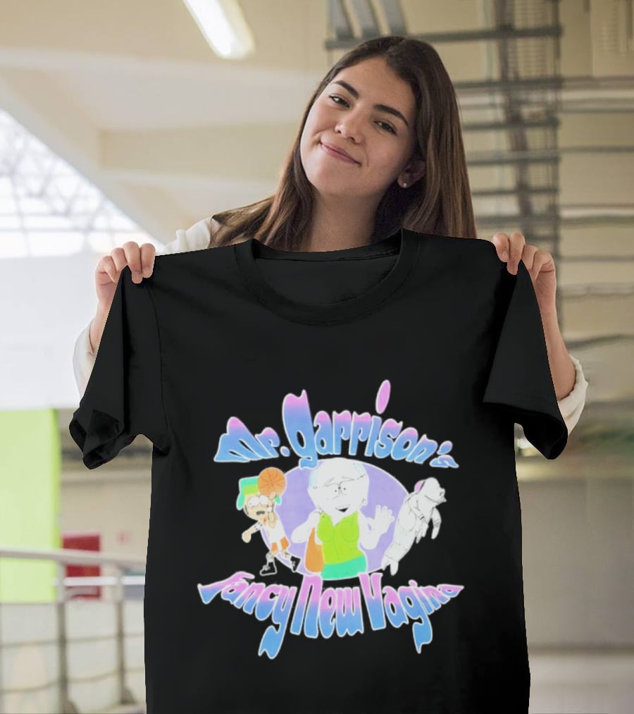 Mr Garrison's Fancy New Vagina South Park Basketball Cartoon Characters T-Shirt