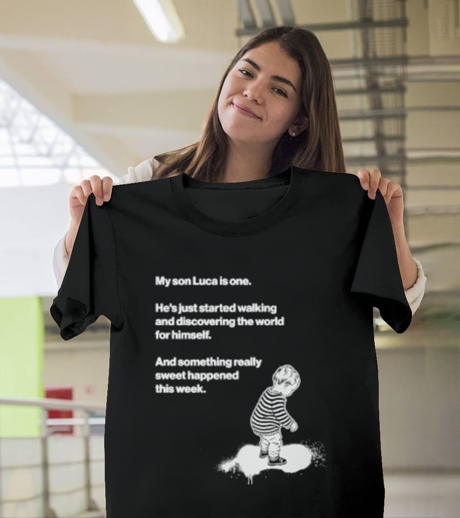Luca Is One First Steps Adventure Exploring The World T-Shirt