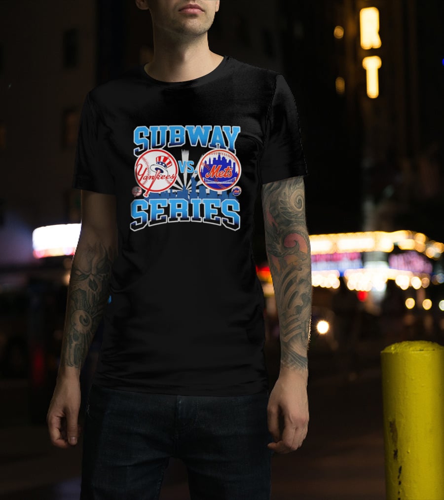 New York Yankees Vs Mets 2026 Subway Series Skyline T-Shirt