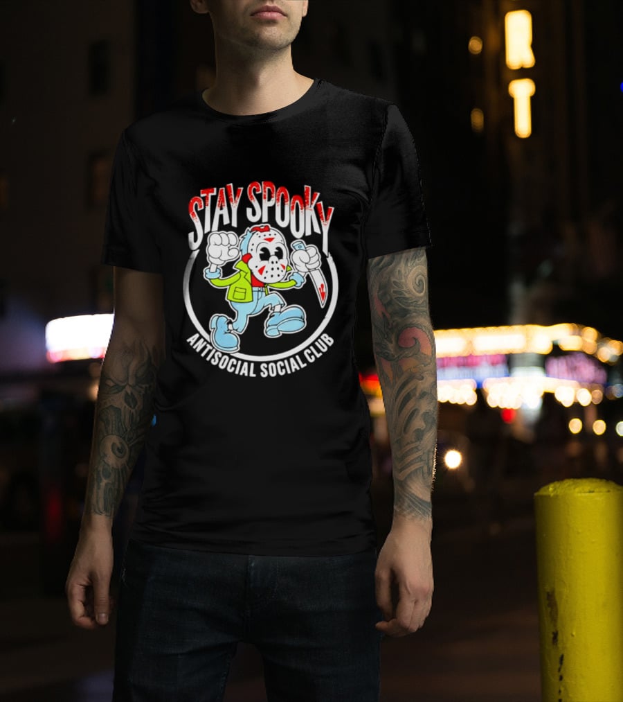 Stay Spooky Antisocial Social Club Jason Voorhees Halloween T-Shirt