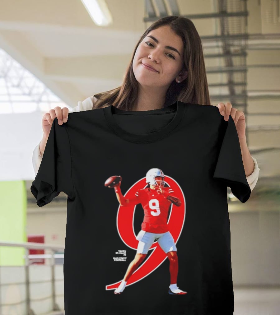 Ohio State Buckeyes Tavien St. Clair 9 NCAA Football Breakthrough Player T-Shirt