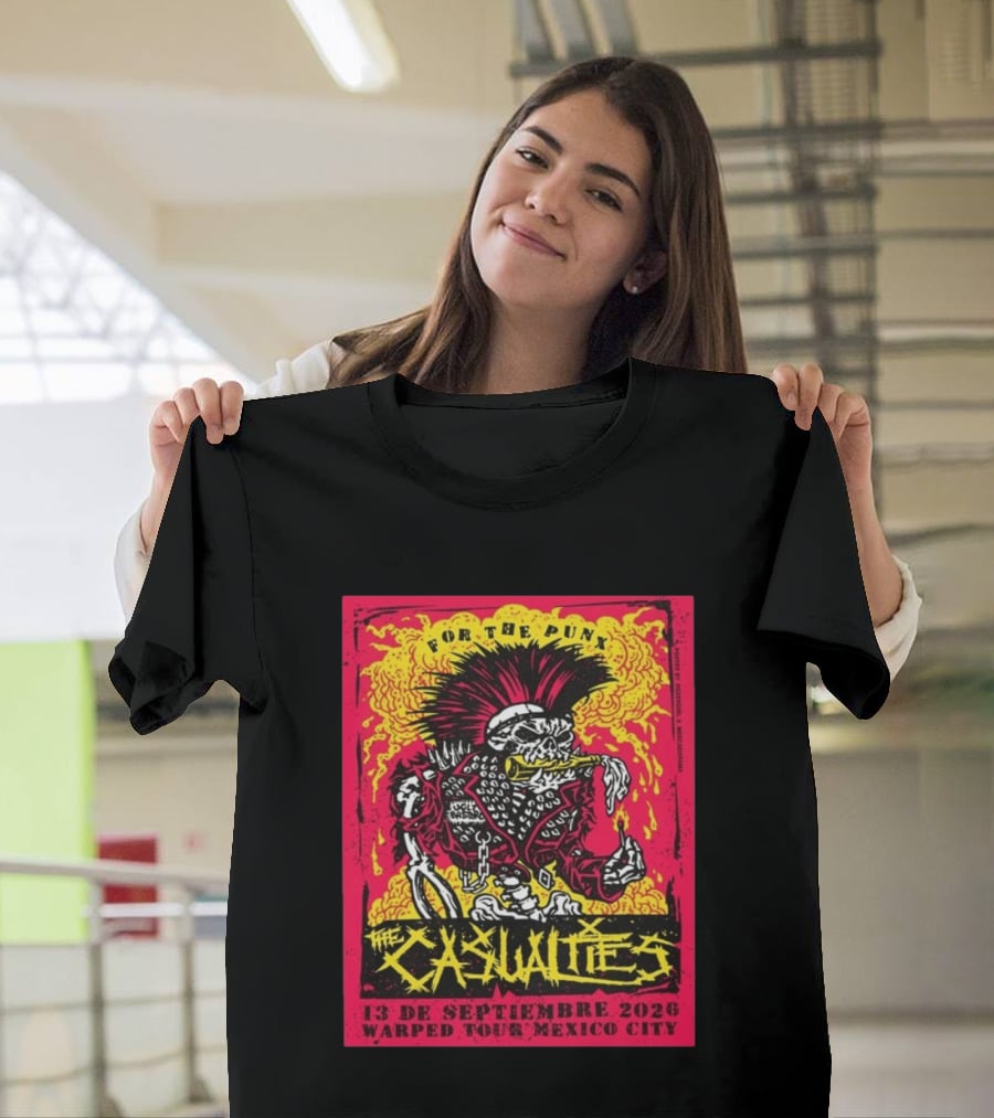 The Casualties For The Punx 13 De Septiembre 2026 Warped Tour Mexico City T-Shirt