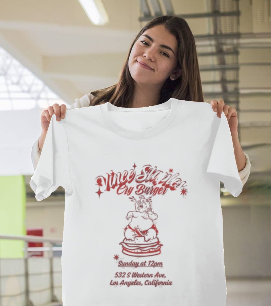 Vince Staples Cry Burger 2023 Sunday Event Los Angeles Alhambra Place T-Shirt