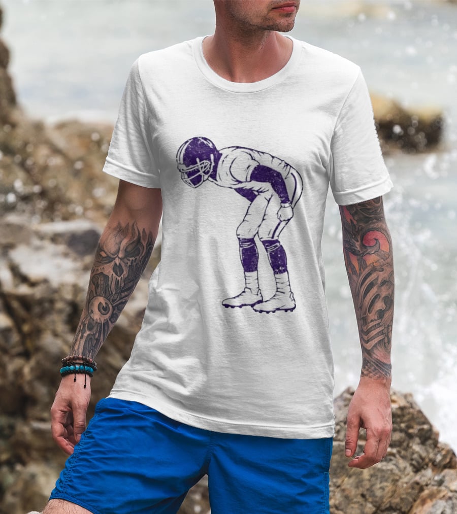 Warren Moon Minnesota Vikings Football Player Vintage Pose T-Shirt
