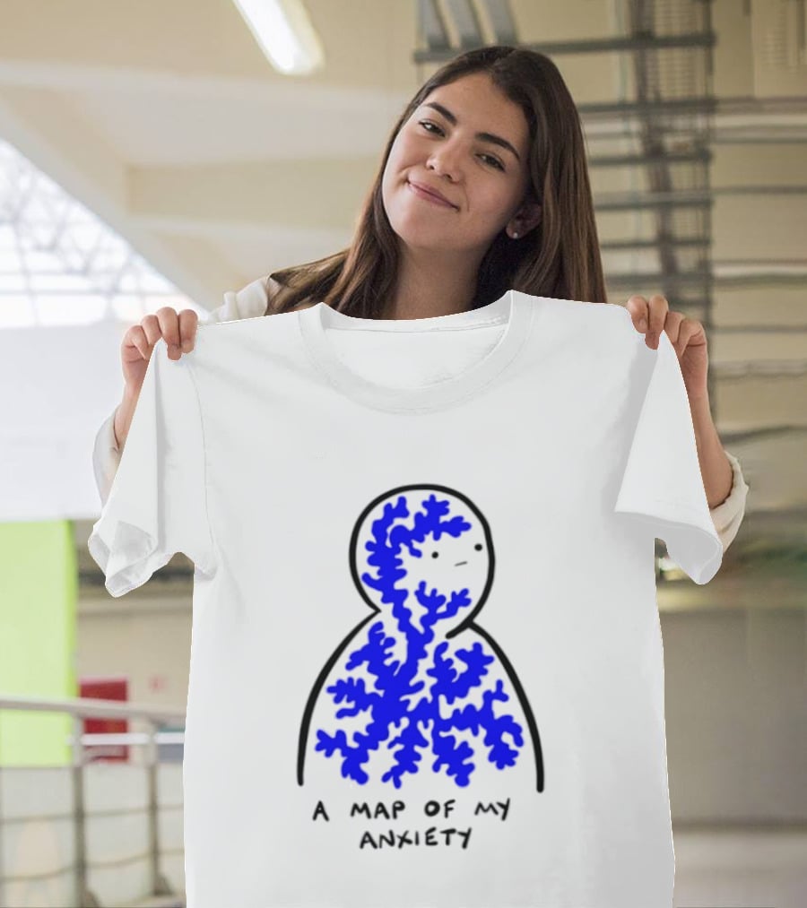A Map Of My Anxiety Mental Health Awareness T-Shirt