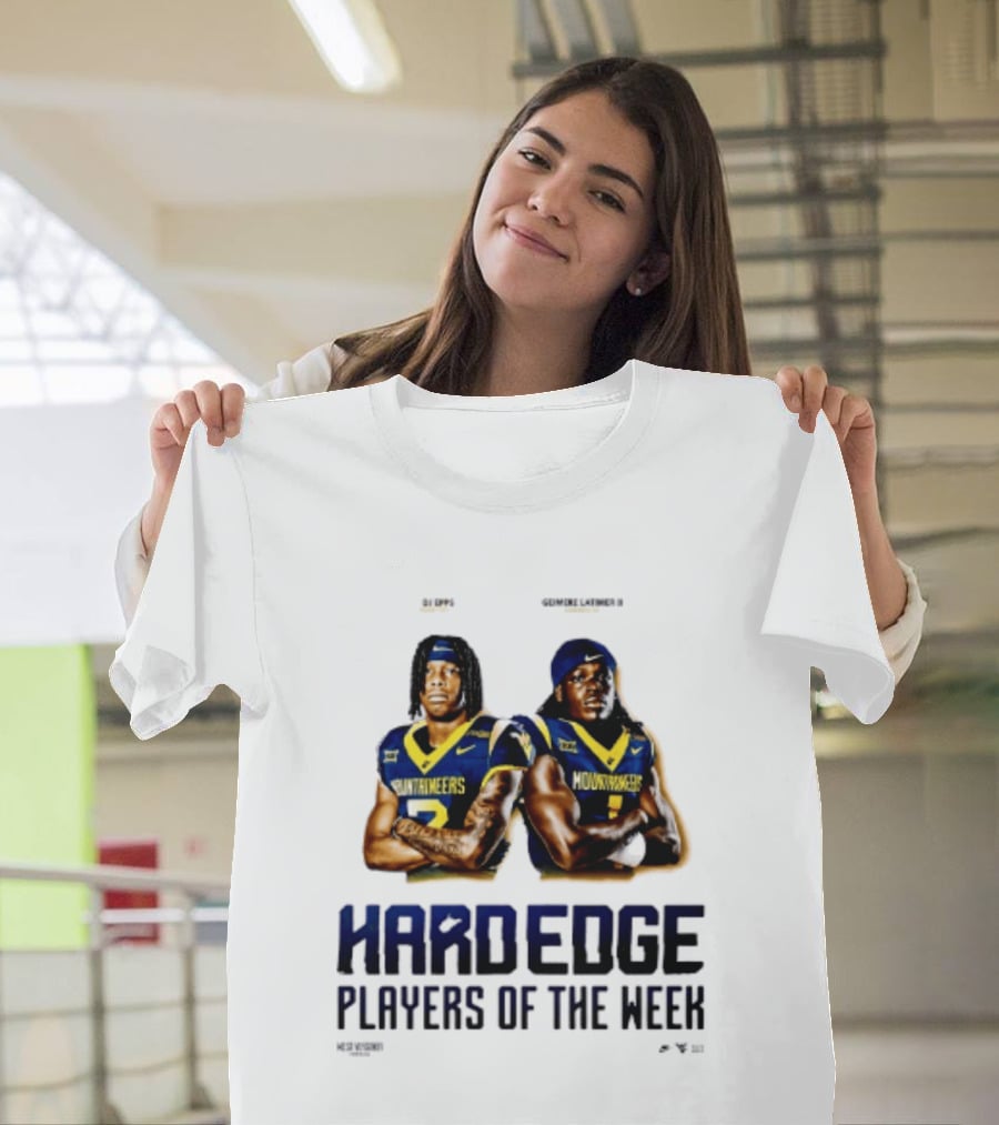 DJ Epps Geimere Latimer II West Virginia Mountaineers Hardedge Players Of The Week T-Shirt