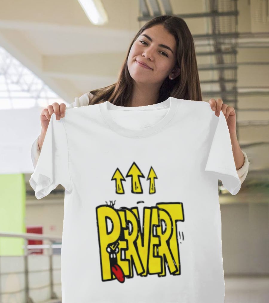 Pervert Urban Edgy Graffiti Arrows Tongue Streetwear T-Shirt