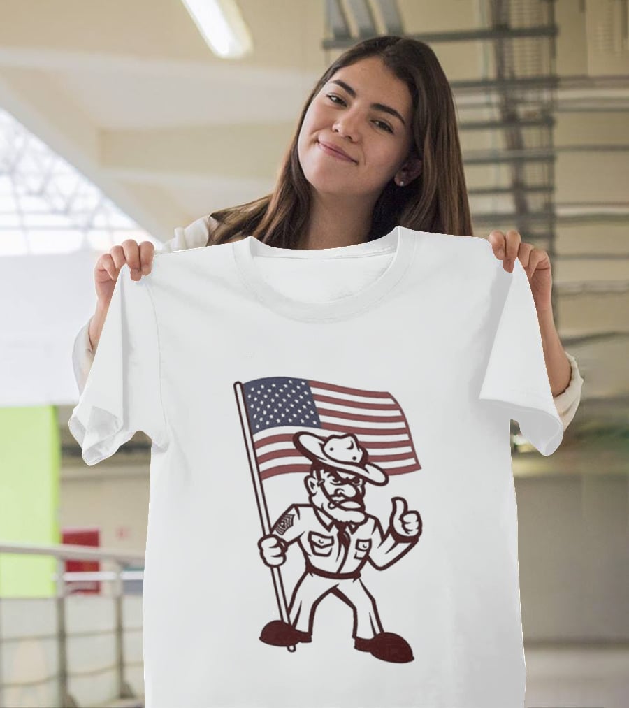 Texas A&M Aggies 12th Man Patriotic American Flag T-Shirt