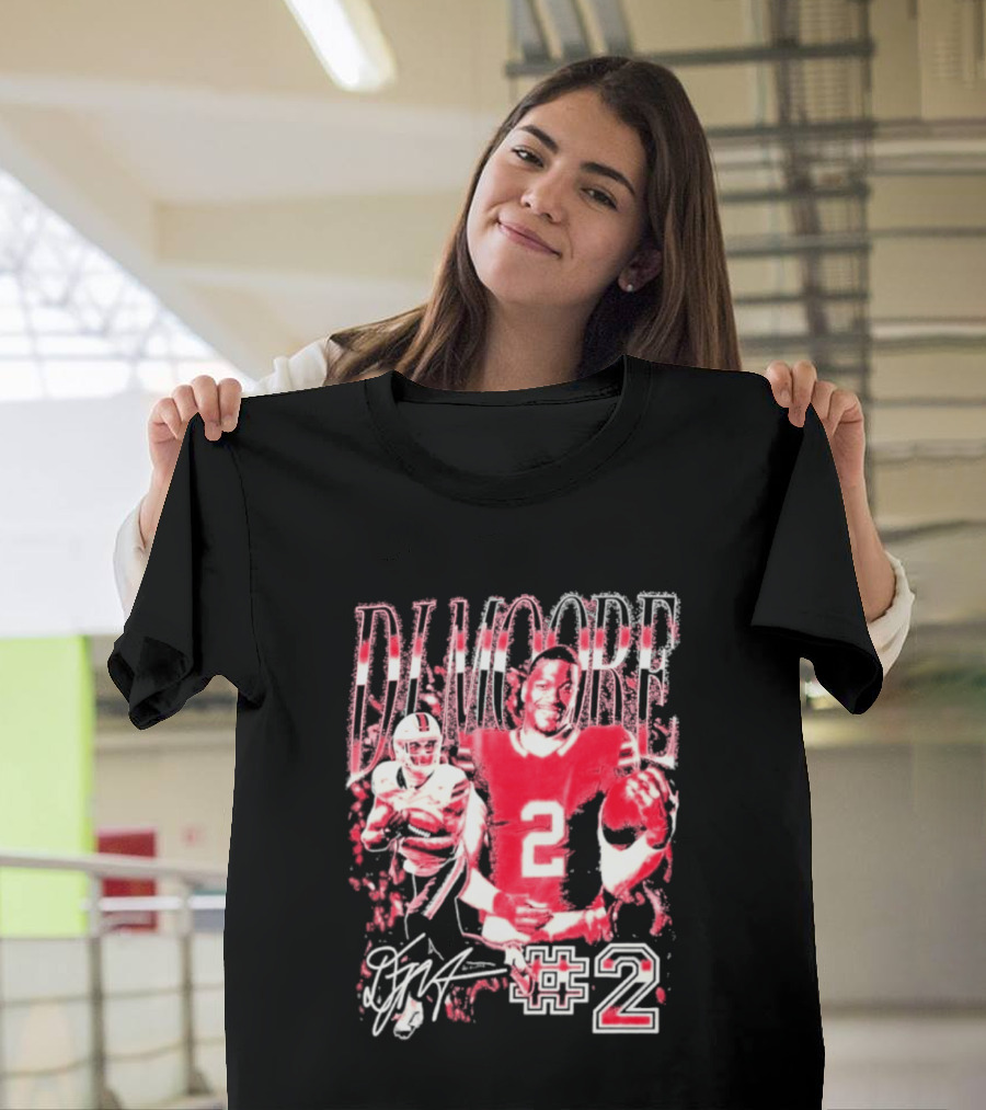 DJ Moore Number 2 Signature 2026 Bills Football Player T-Shirt