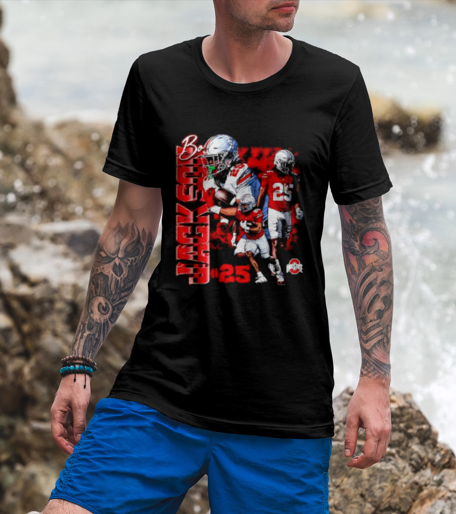 Bo Jackson 25 Ohio State Buckeyes NCAA Player Football T-Shirt