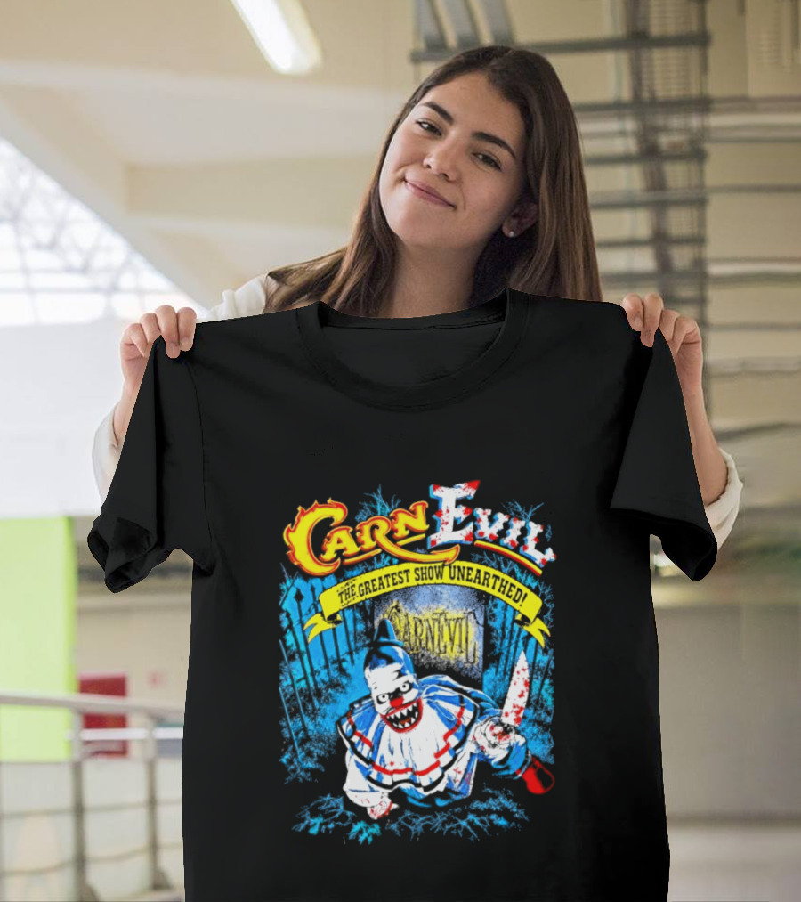 CarnEvil The Greatest Show Unearthed Creepy Clown Horror T-Shirt