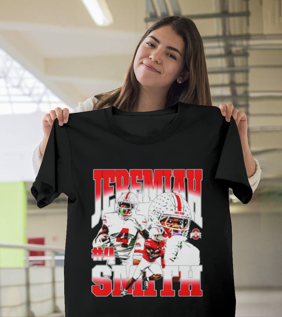Jeremiah Smith Ohio State Buckeyes 4 NCAA Football Player T-Shirt
