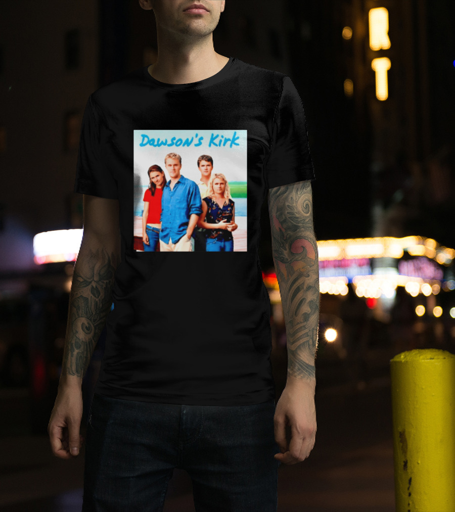 Dawson's Kirk 90s TV Cast Scenic Backdrop T-Shirt
