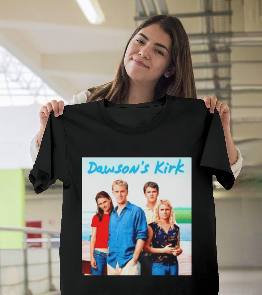 Dawson's Kirk 90s TV Cast Scenic Backdrop T-Shirt