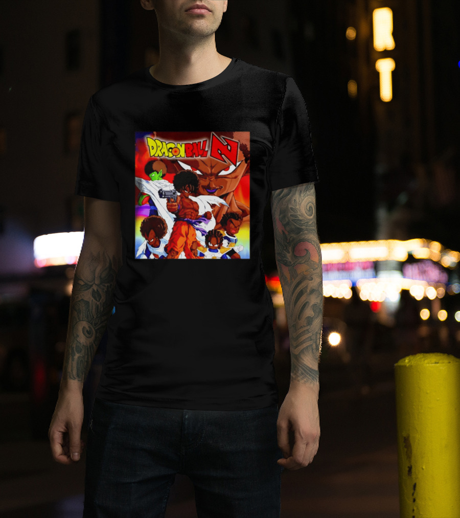 Dragon Ball Z Afro Characters Anime Goku Parody Fusion T-Shirt