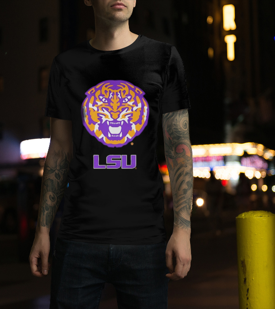 LSU Tigers NCAA Football Tiger Head T-Shirt