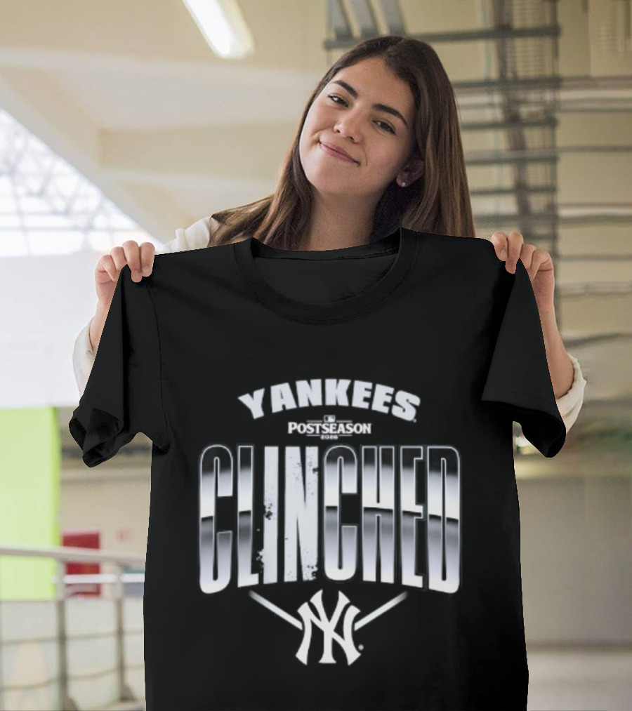 Yankees Clinched 2026 Postseason Locker Room T-Shirt