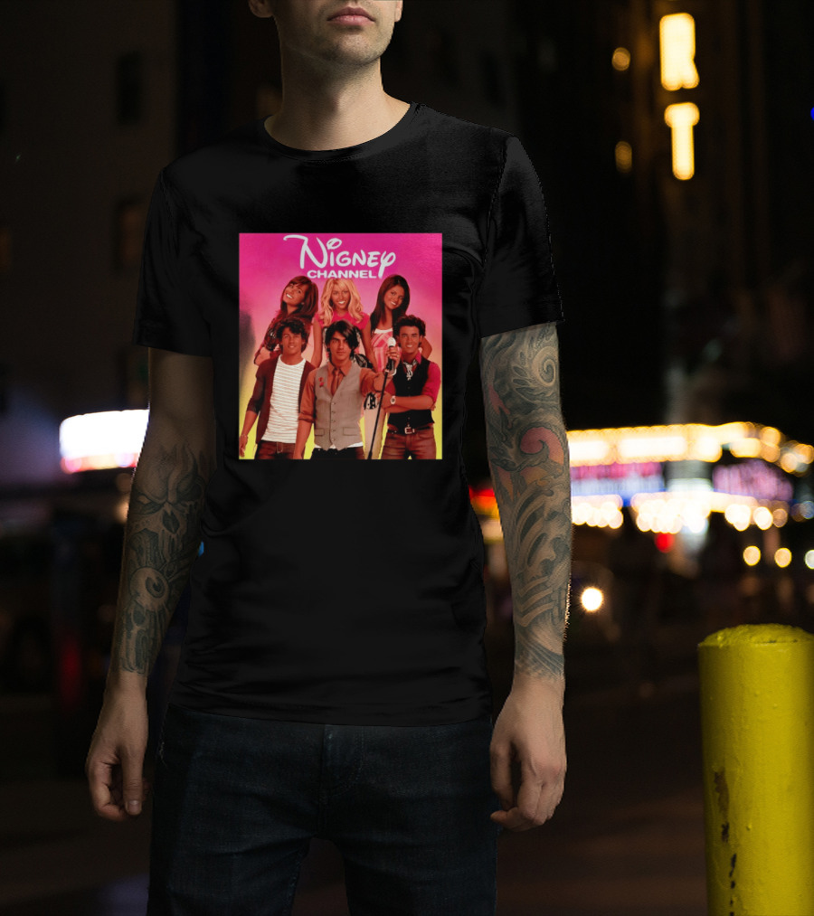 Nigney Channel Jonas Brothers Y2K Meme Vintage Throwback T-Shirt