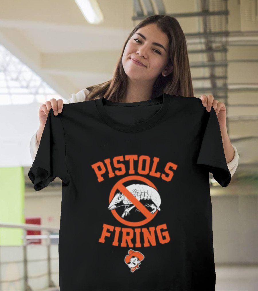 Pistols Firing Oklahoma State Cowboys Football NCAA T-Shirt