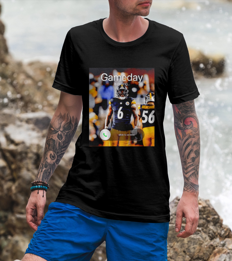 Gameday Is Calling Patrick Queen Pittsburgh Steelers Slide To Answer T-Shirt