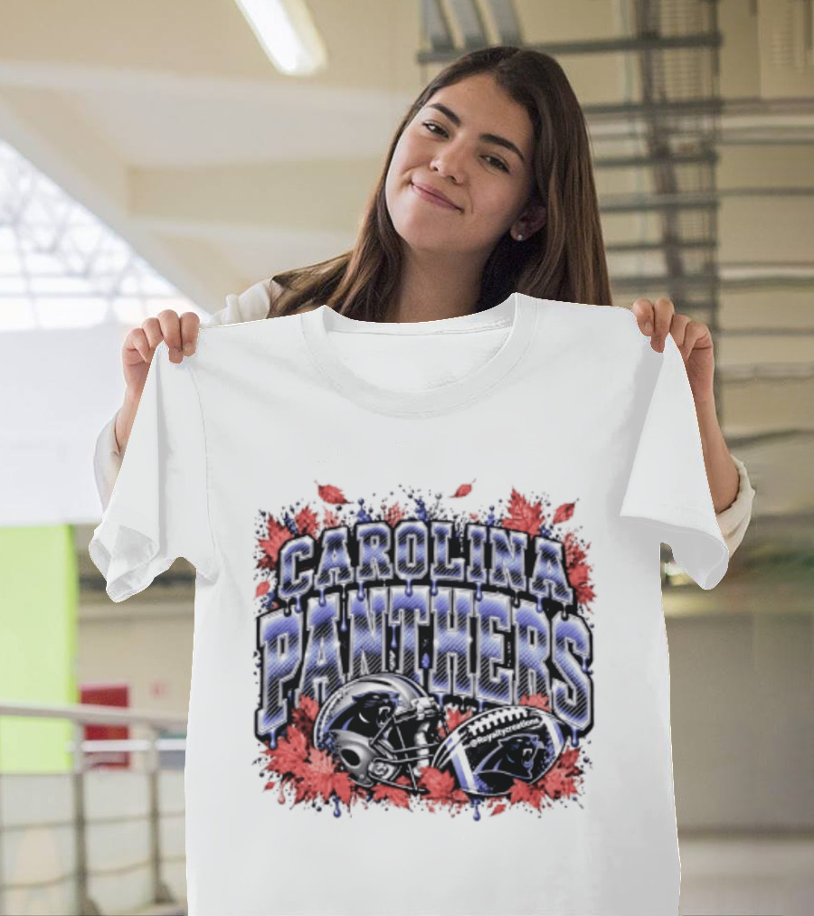 Carolina Panthers Football Faith Halloween 2026 Helmet Head Football T-Shirt