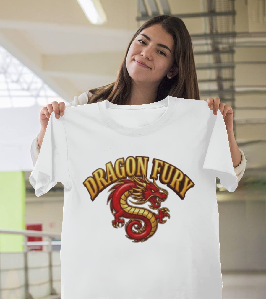 Dragon Fury Red Gold Chinese Dragon T-Shirt