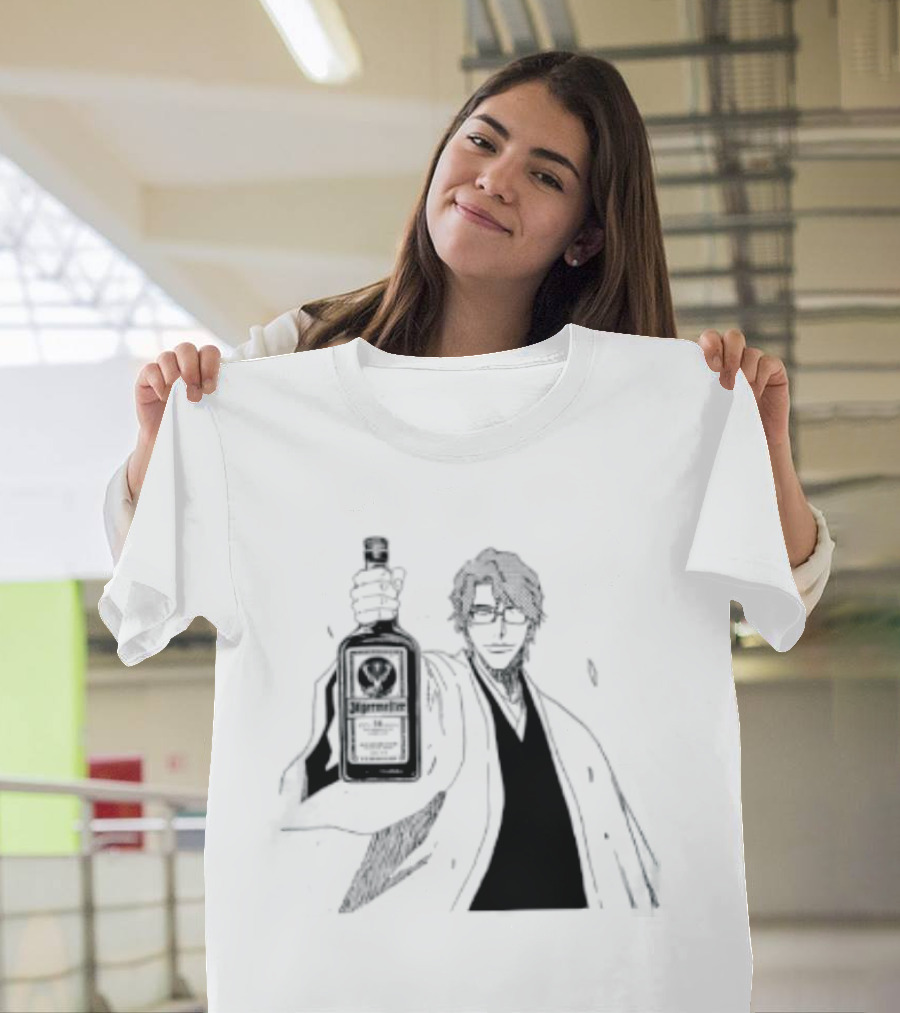 Jagermeister Aizen Sosuke Bleach Anime Collaboration T-Shirt
