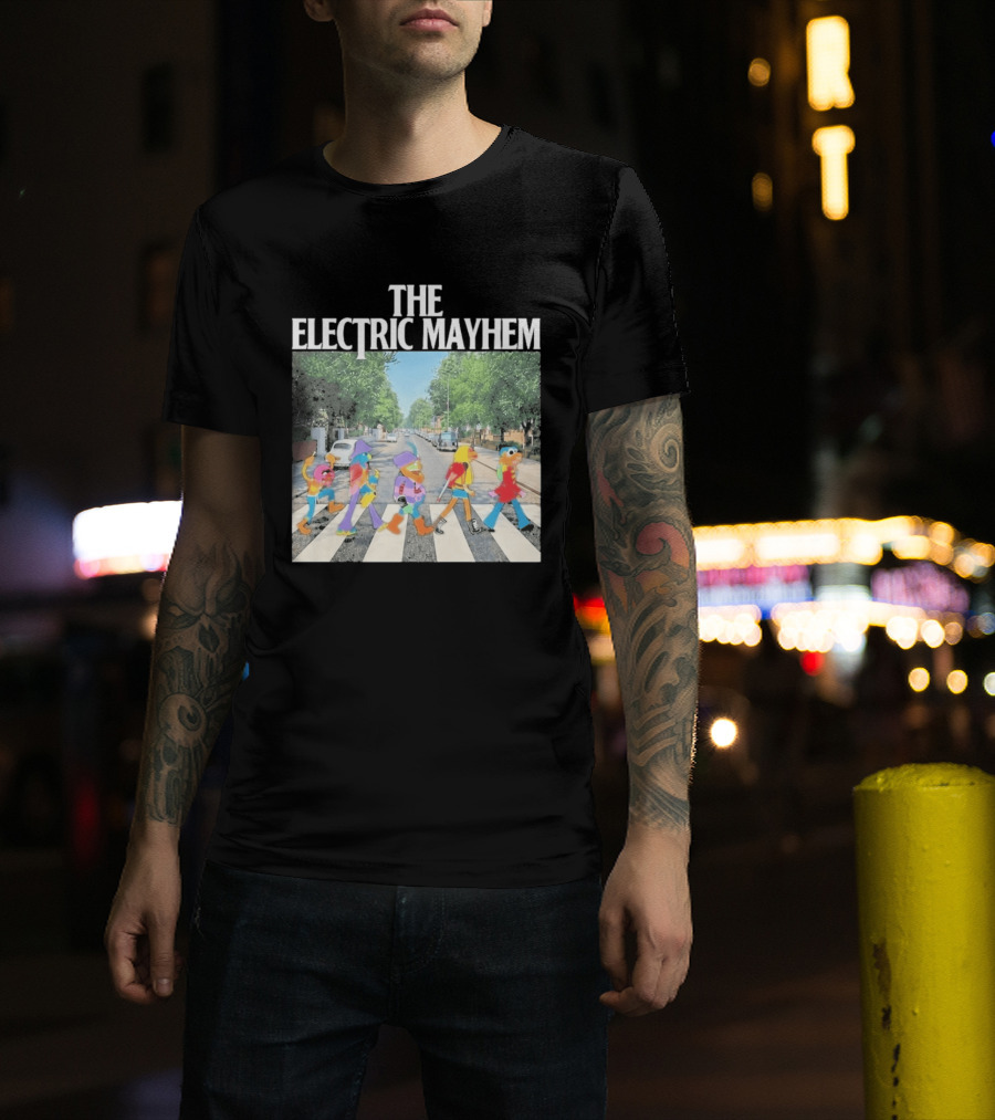 The Electric Mayhem Muppets Abbey Road Crossing Iconic Scene T-Shirt