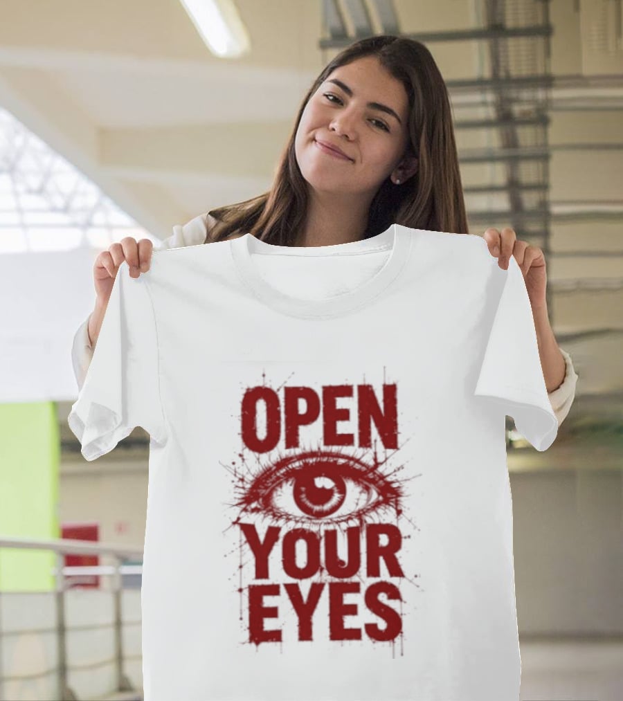 OPEN YOUR EYES Red Splatter Eye T-Shirt