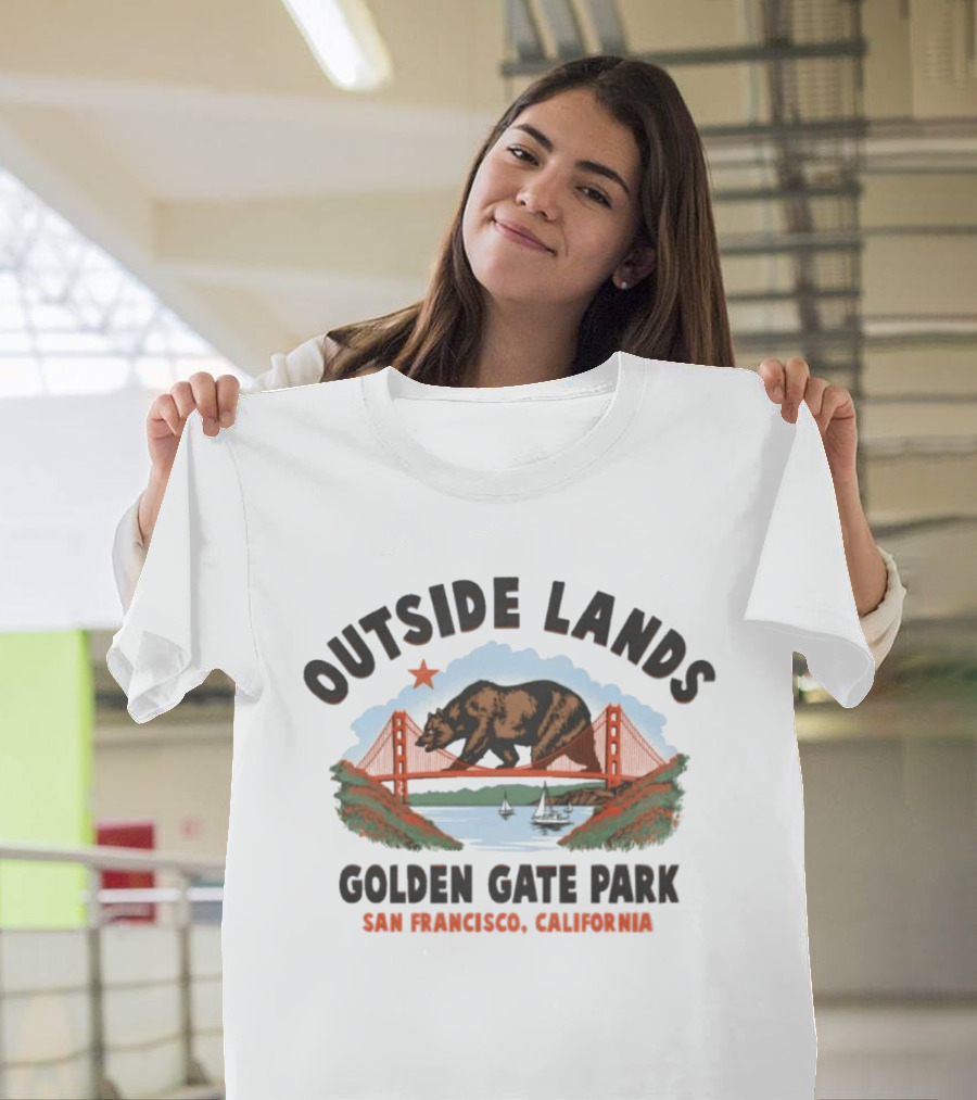 Golden Gate Park Outside Lands 2026 San Francisco California Bear Bridge T-Shirt